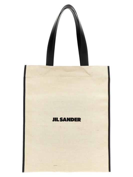 Jil Sander Zweifarbige Jute-Shopper