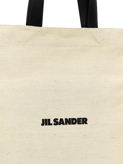 Jil Sander Zweifarbige Jute-Shopper