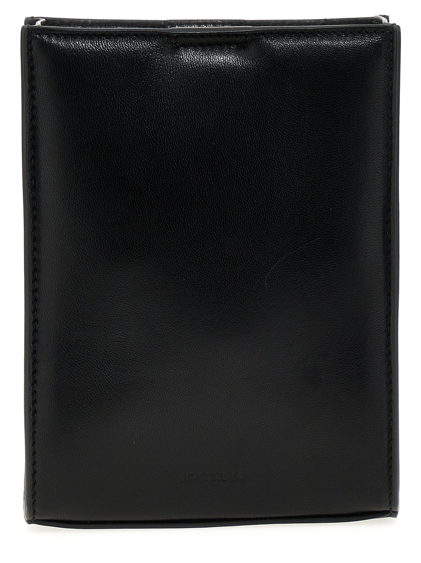 Jil Sander Schwarze Kalbsleder-Umhängetasche