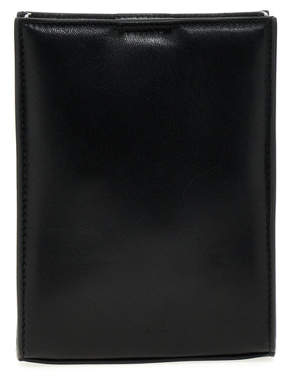 Jil Sander Schwarze Kalbsleder-Umhängetasche