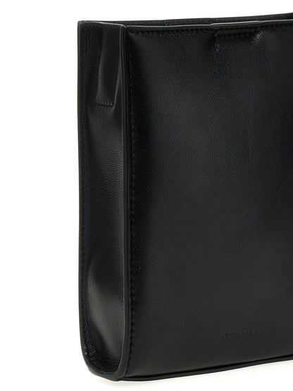 Jil Sander Schwarze Kalbsleder-Umhängetasche