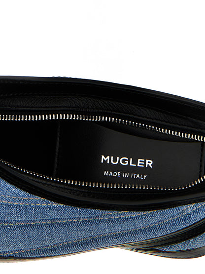 Mugler Schultertasche aus mehrfarbigem Kalbsleder