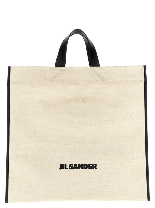 Jil Sander Zweifarbige Jute-Shopper