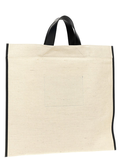 Jil Sander Zweifarbige Jute-Shopper