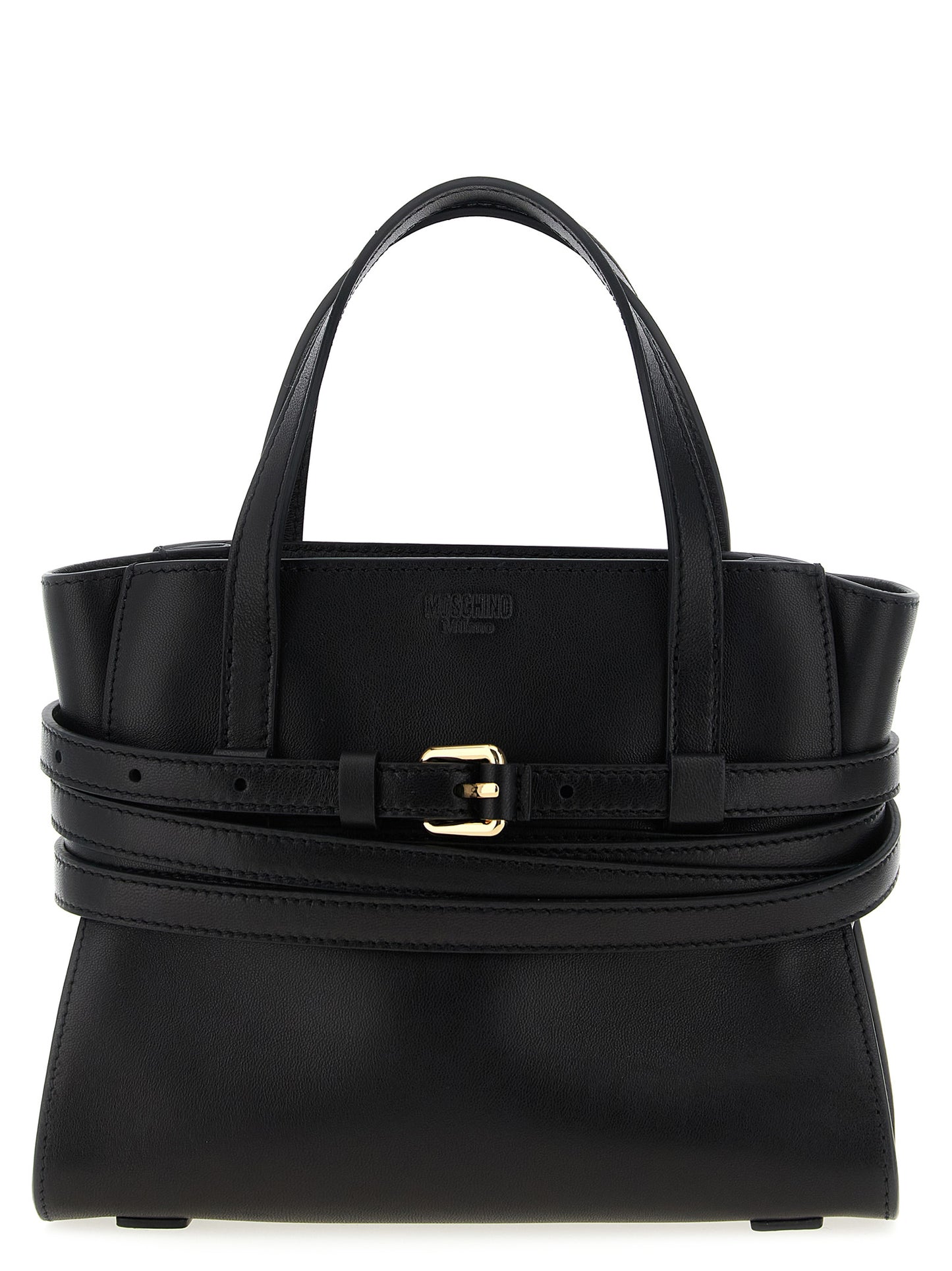 Moschino Schwarze Handtasche aus Polyester