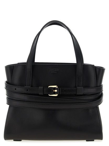 Moschino Schwarze Handtasche aus Polyester