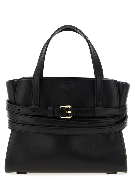 Moschino Schwarze Handtasche aus Polyester