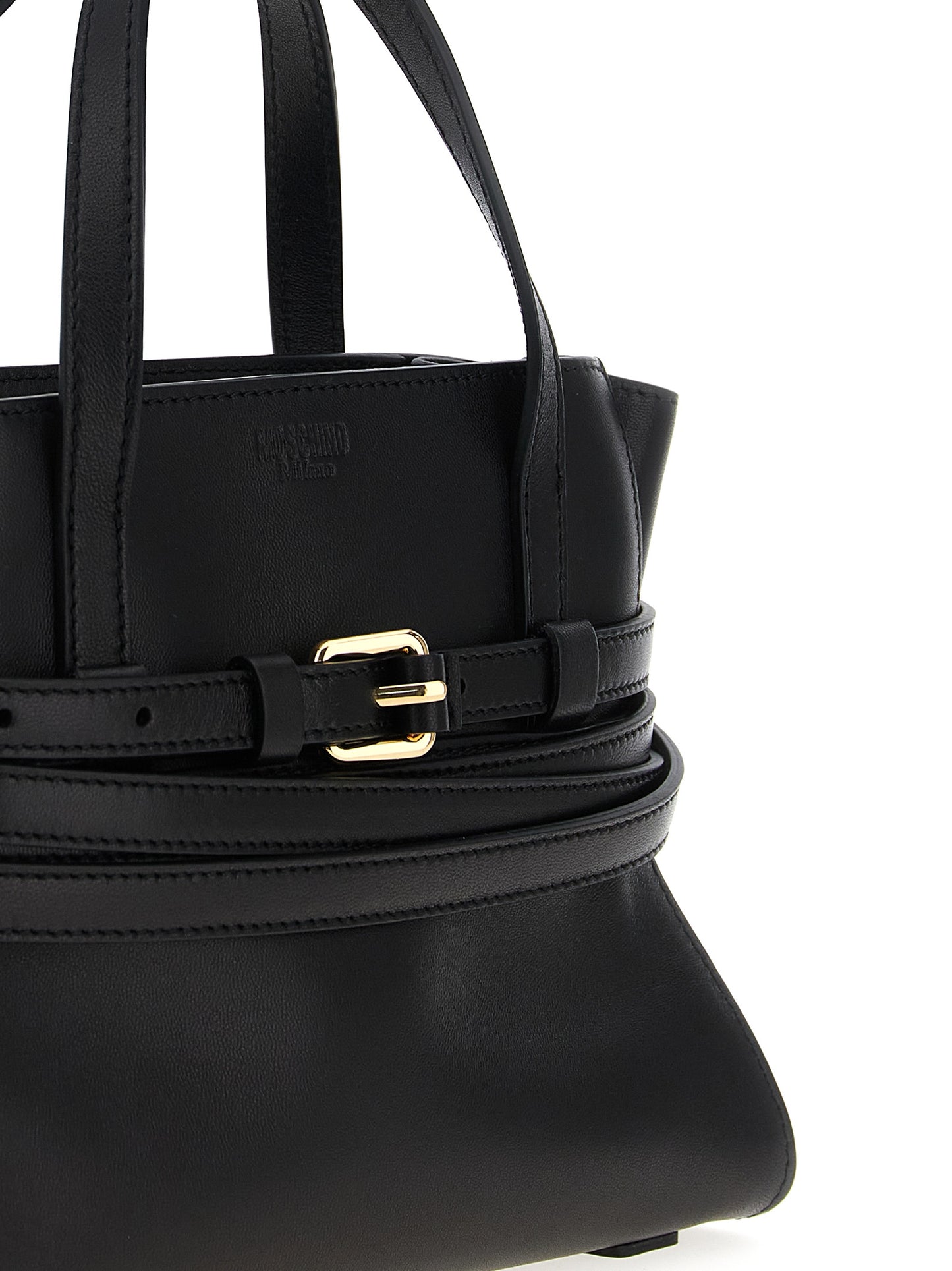 Moschino Schwarze Handtasche aus Polyester