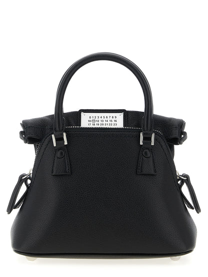 Maison Margiela Schwarze Kalbsleder-Handtasche