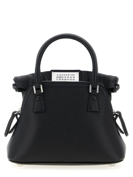 Maison Margiela Schwarze Kalbsleder-Handtasche