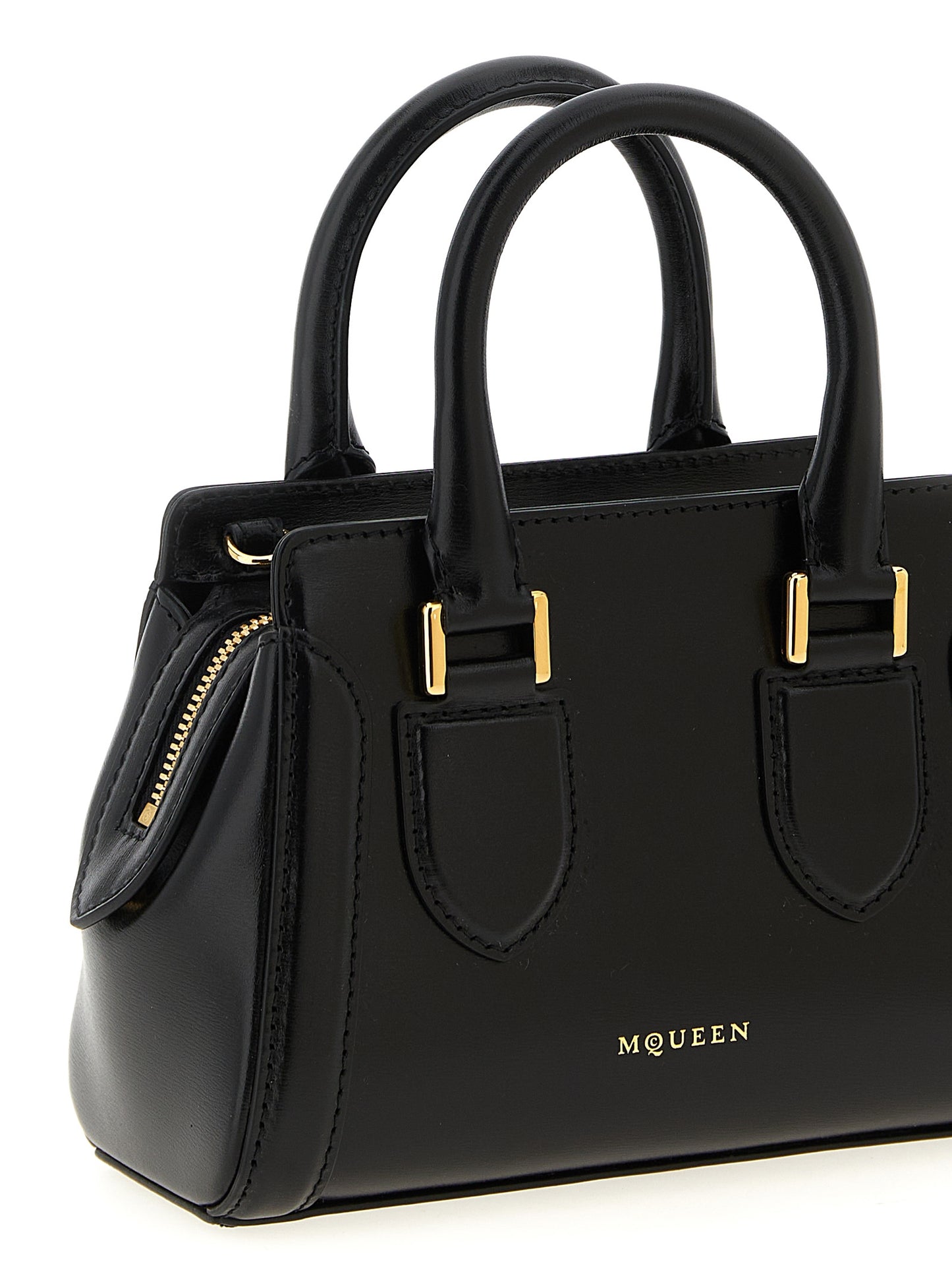 Alexander McQueen Schwarze Kalbsleder-Handtasche