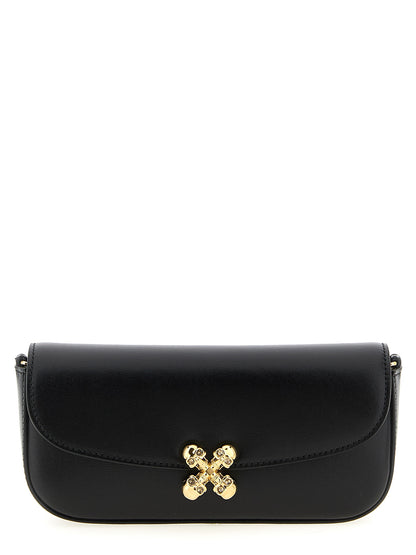 Alexander McQueen Schwarze Kalbsleder-Umhängetasche