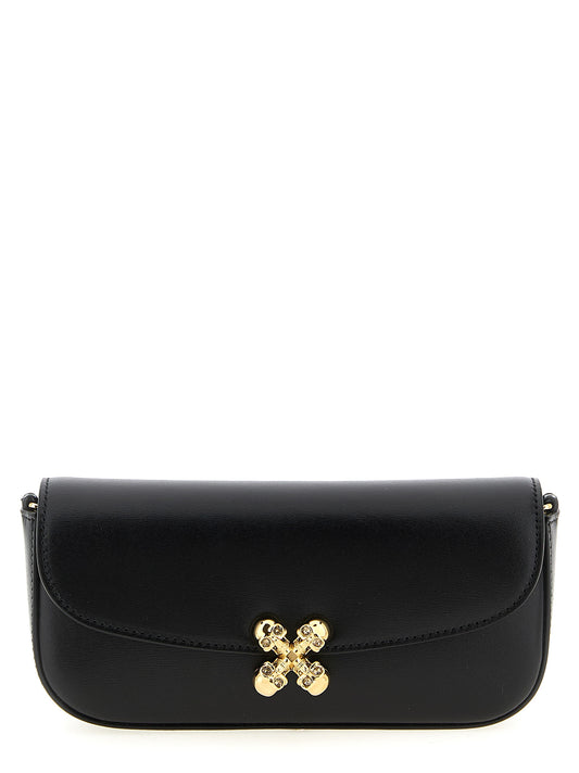 Alexander McQueen Schwarze Kalbsleder-Umhängetasche