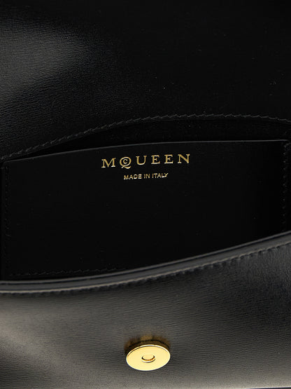 Alexander McQueen Schwarze Kalbsleder-Umhängetasche