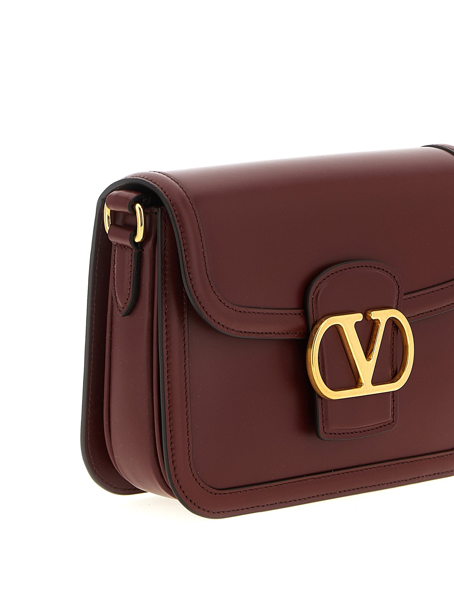 Valentino Garavani Bordeaux Kalbsleder Umhängetasche
