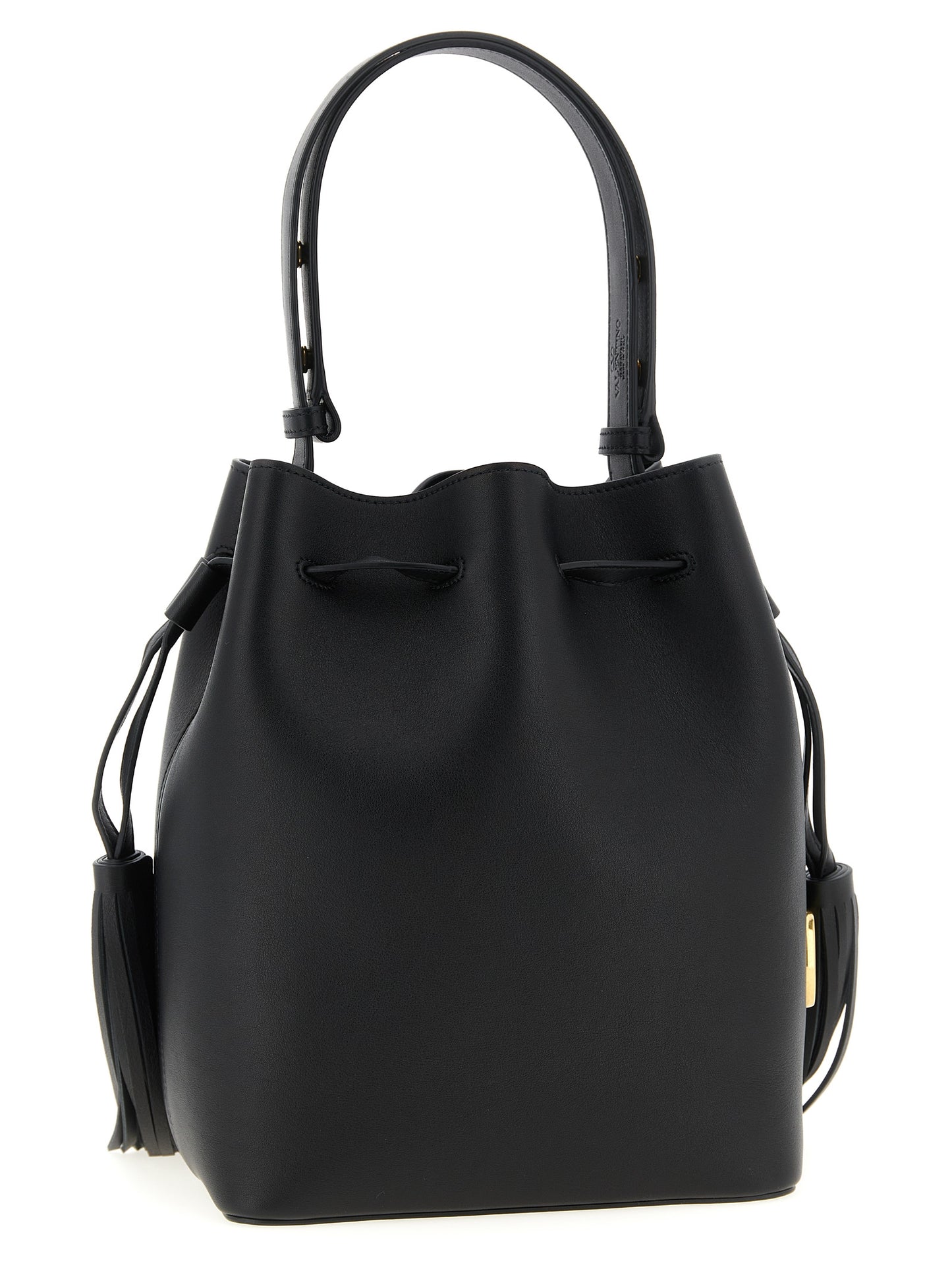 Valentino Garavani Schwarze Kalbsleder-Schultertasche