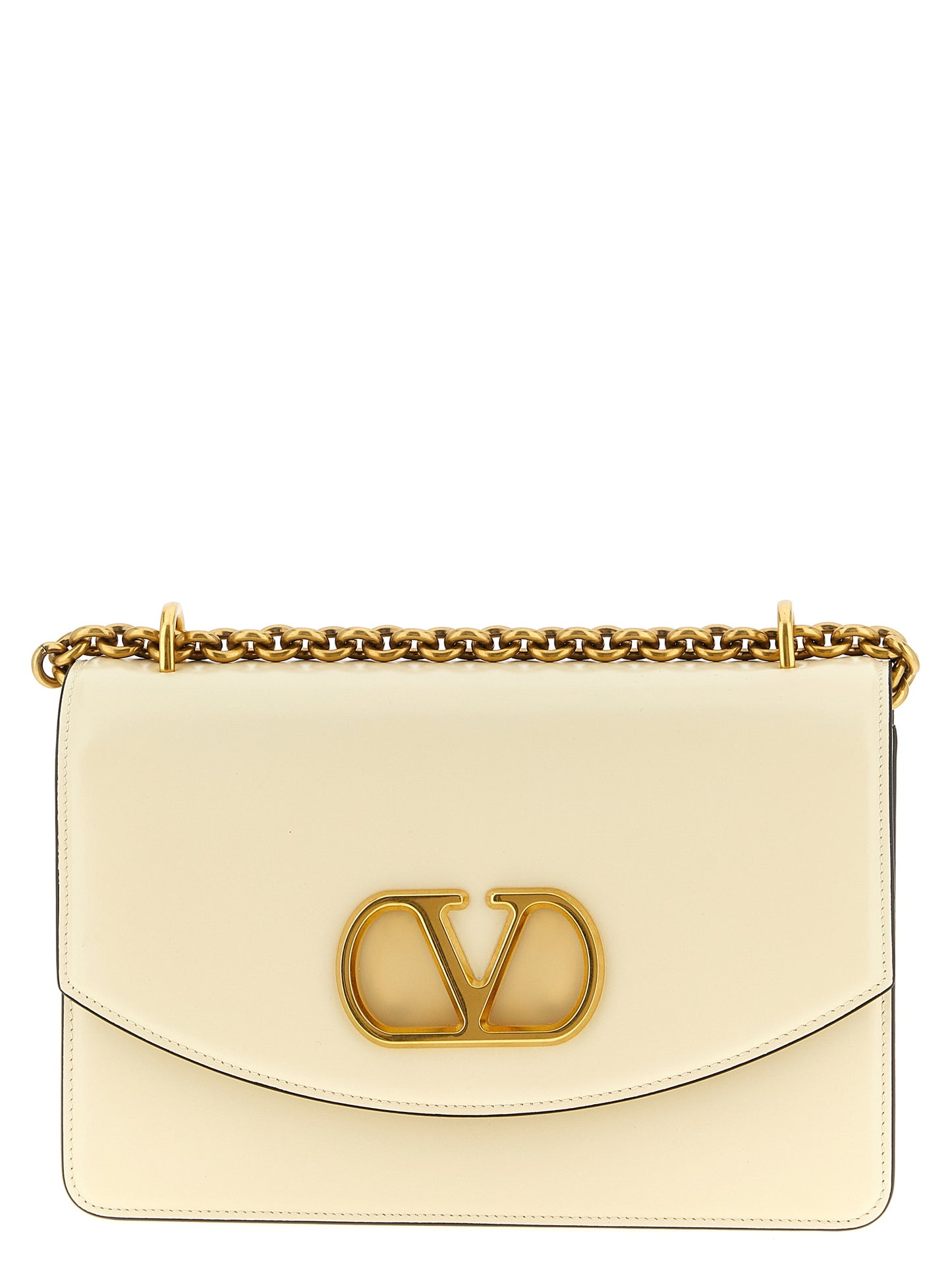 Valentino Garavani Weiße Kalbsleder-Schultertasche