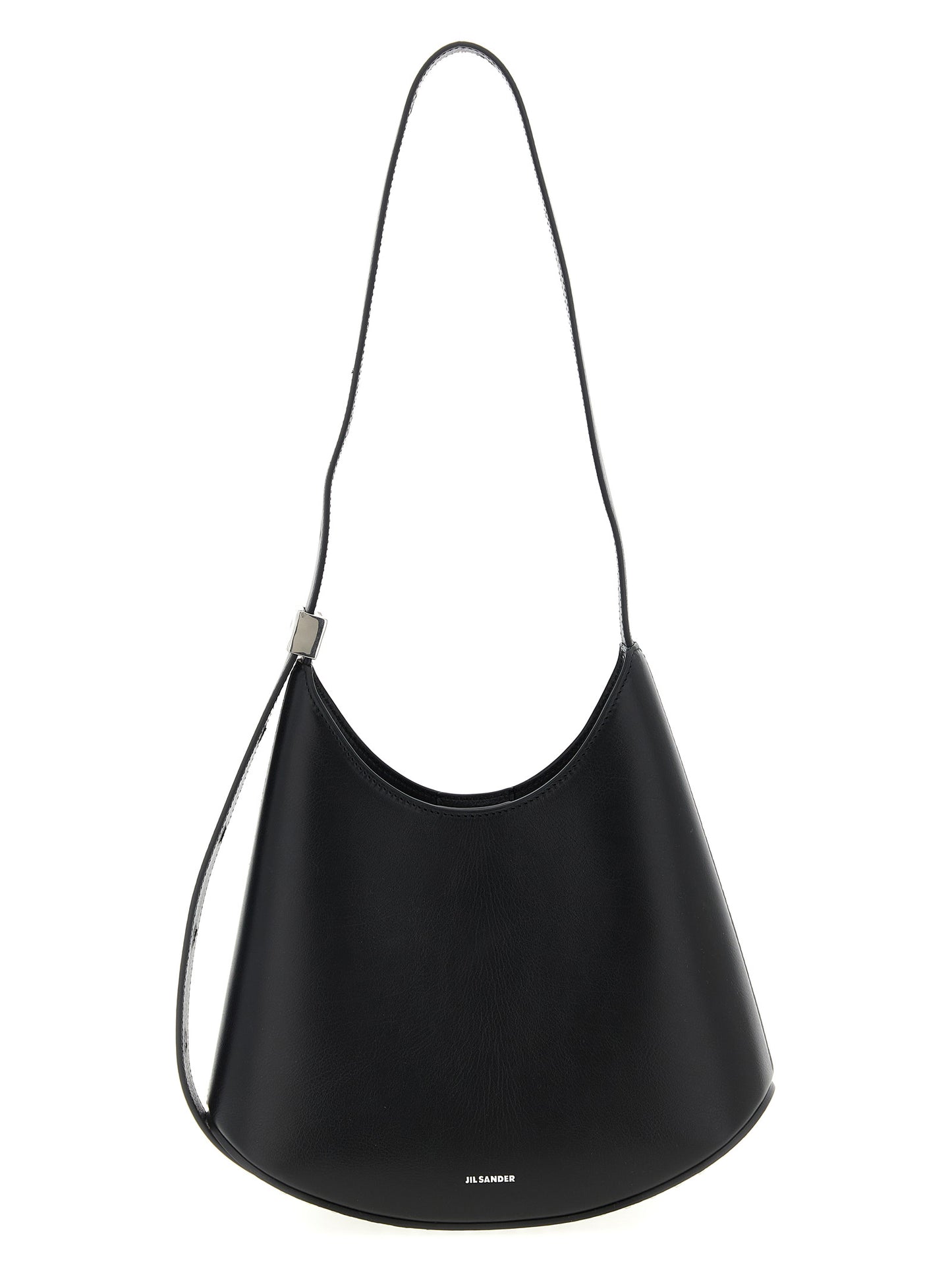 Jil Sander Schwarze Schultertasche aus Rindsleder