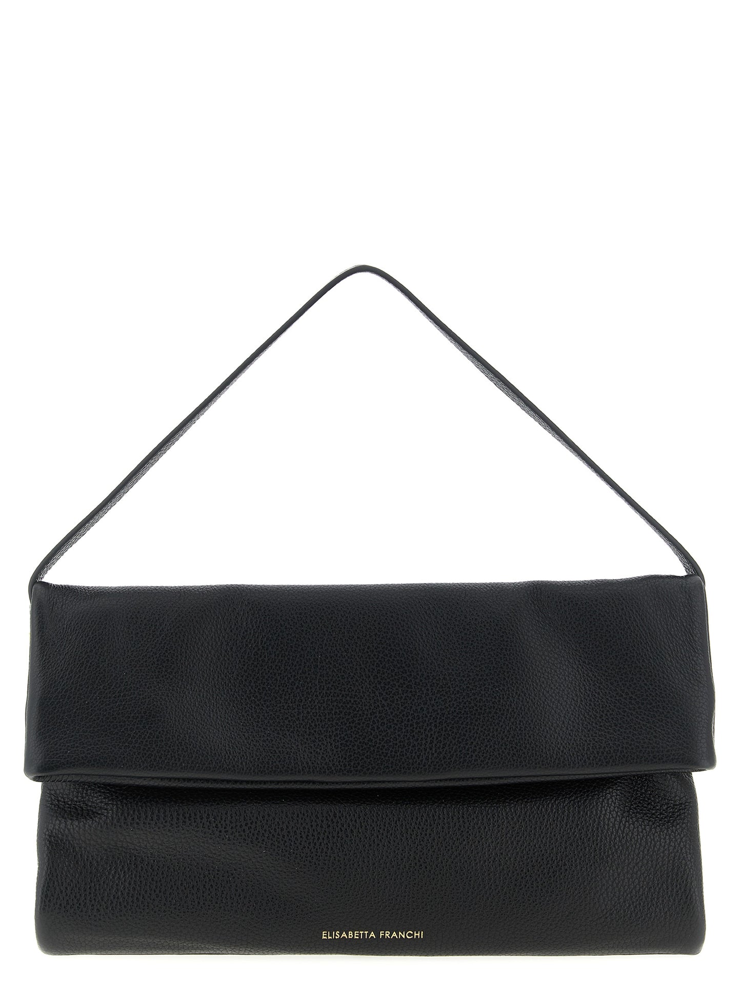 Elisabetta Franchi Schwarze Kalbsleder-Schultertasche