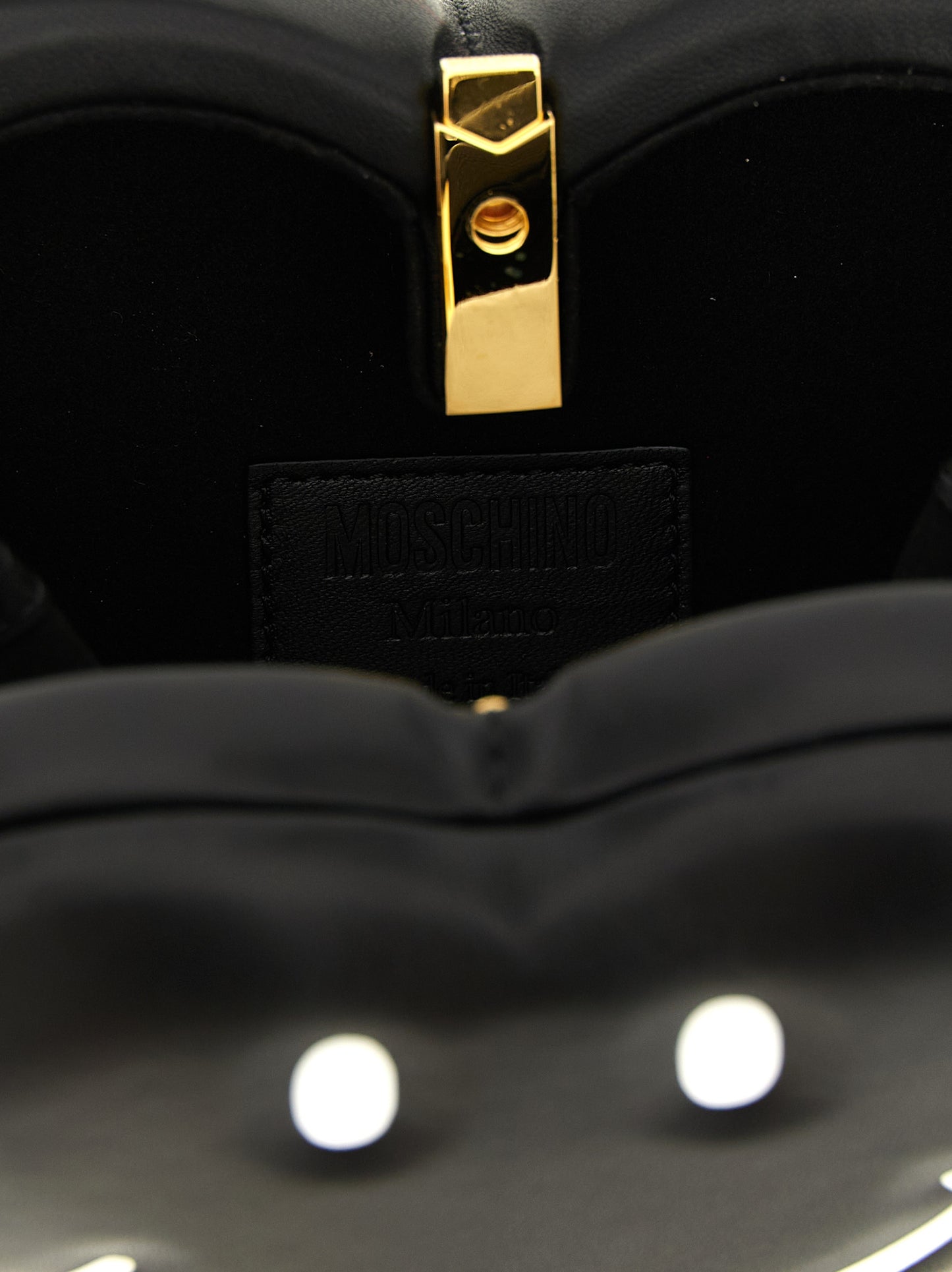 Moschino Schwarze Handtasche aus Polyester
