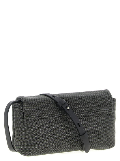 Brunello Cucinelli Schwarze Leder-Clutch