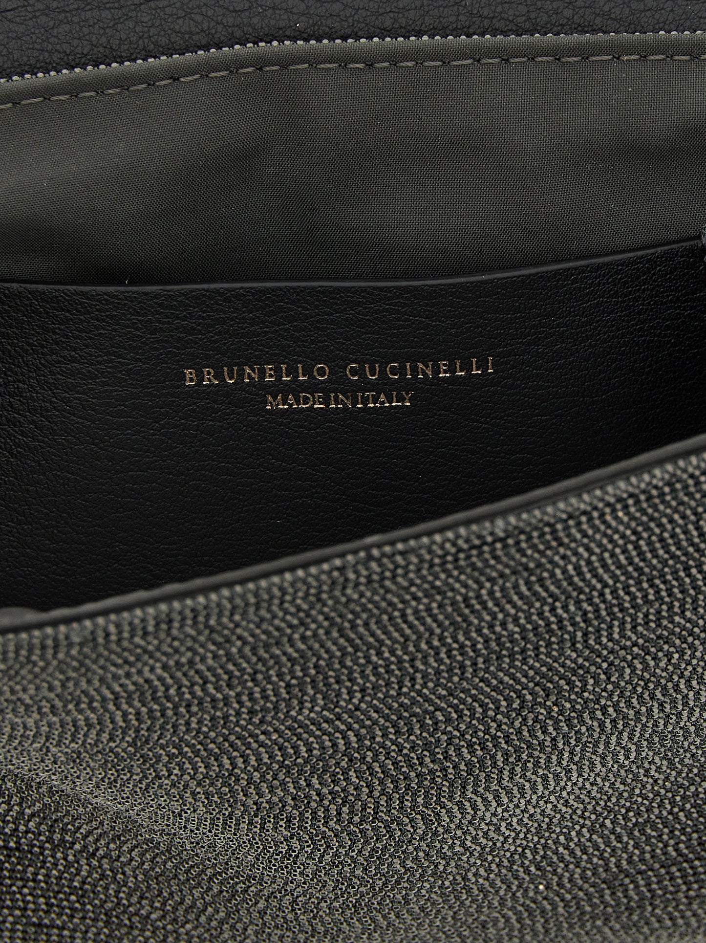 Brunello Cucinelli Schwarze Leder-Clutch