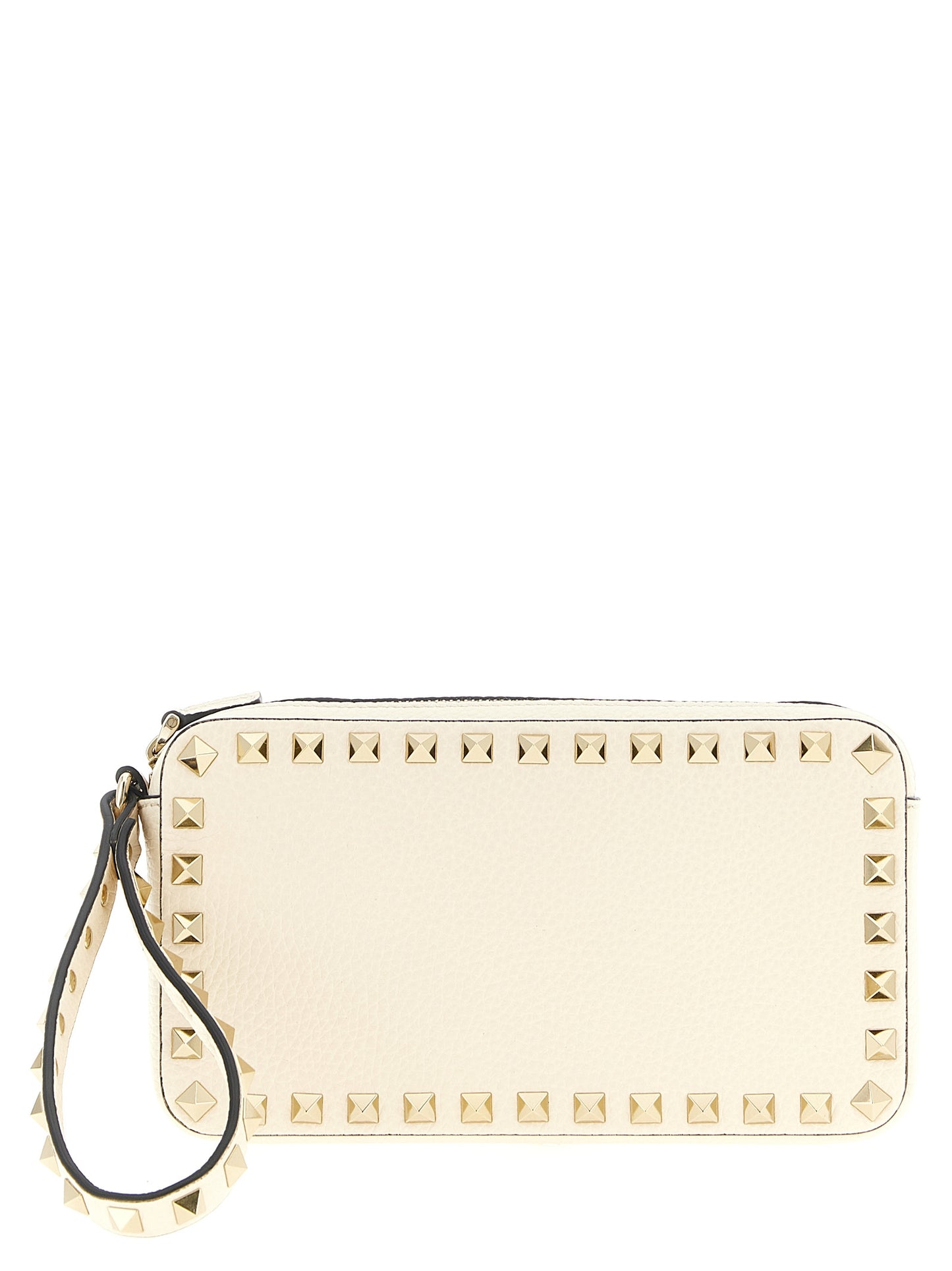Valentino Garavani Weiße Clutch aus Kalbsleder