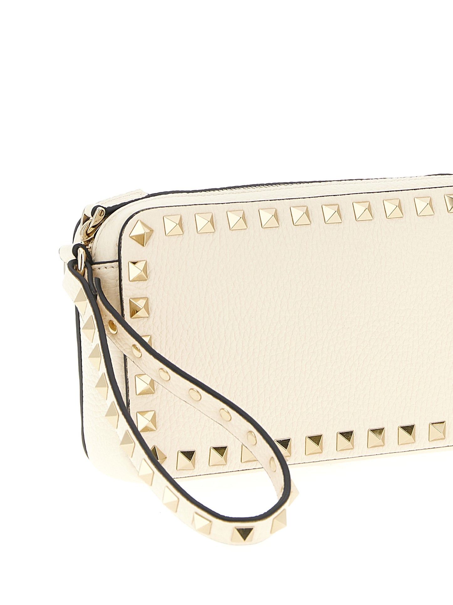 Valentino Garavani Weiße Clutch aus Kalbsleder