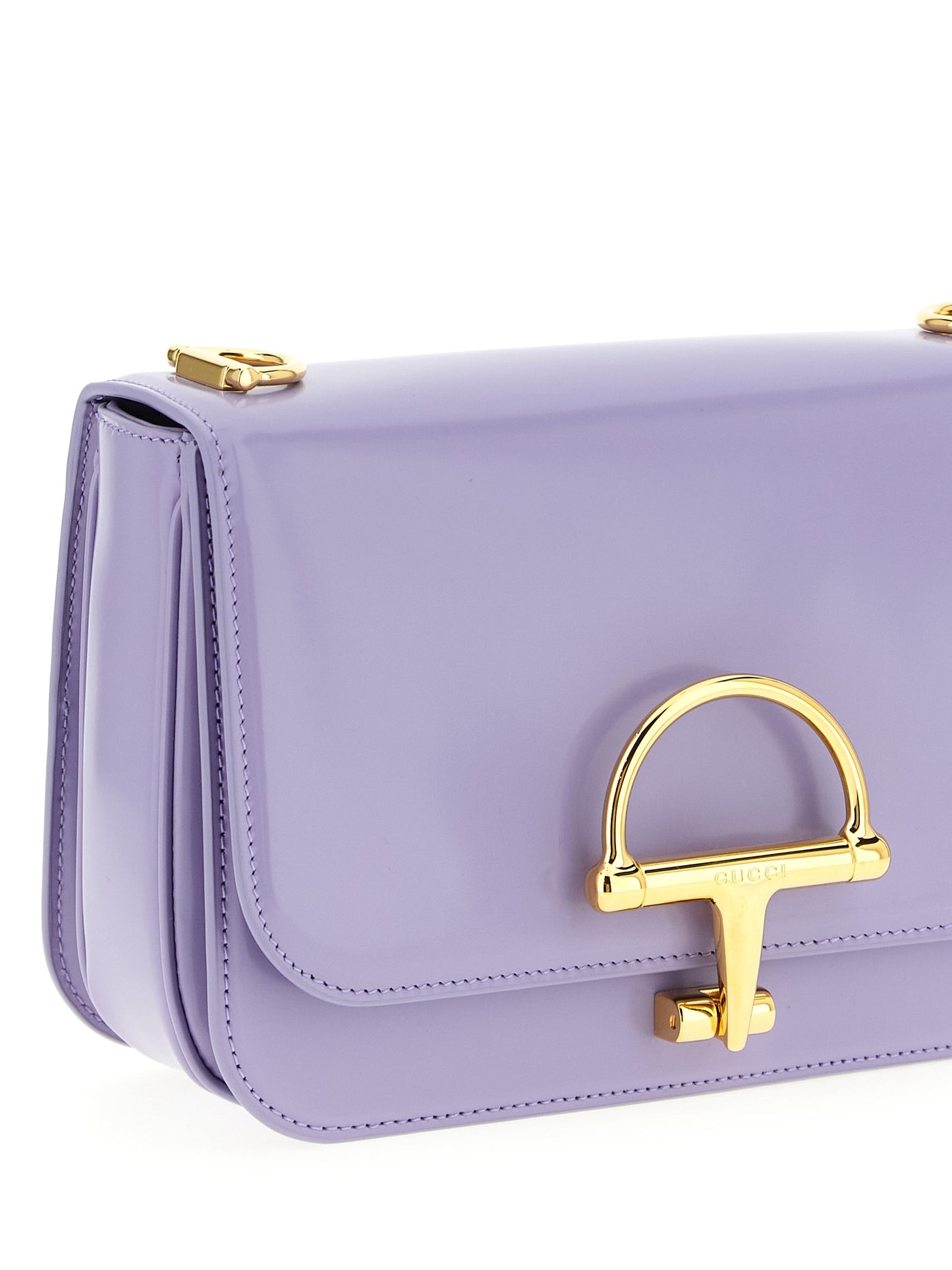 Gucci Schultertasche aus violettem Kalbsleder