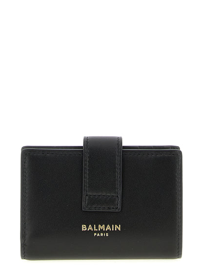 Balmain Schwarzer Kartenhalter aus Lammleder