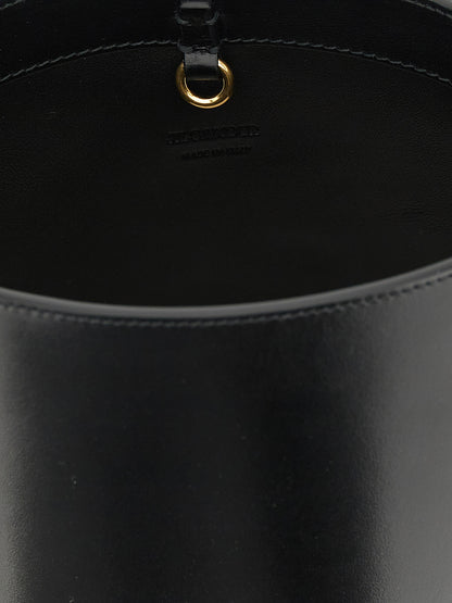 Jil Sander Schwarze Kalbsleder-Schultertasche