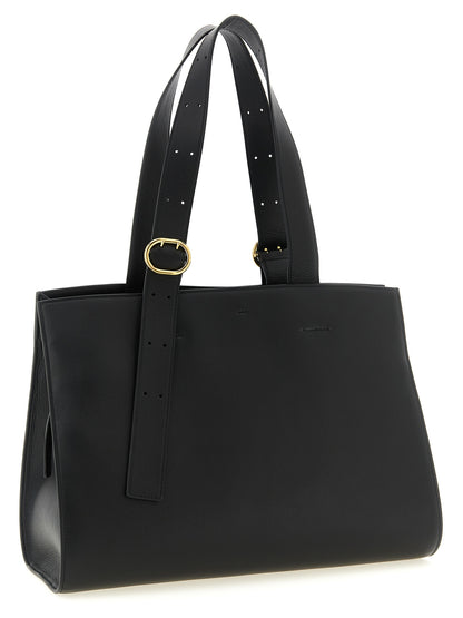 Jil Sander Schwarze Kalbsleder-Tasche