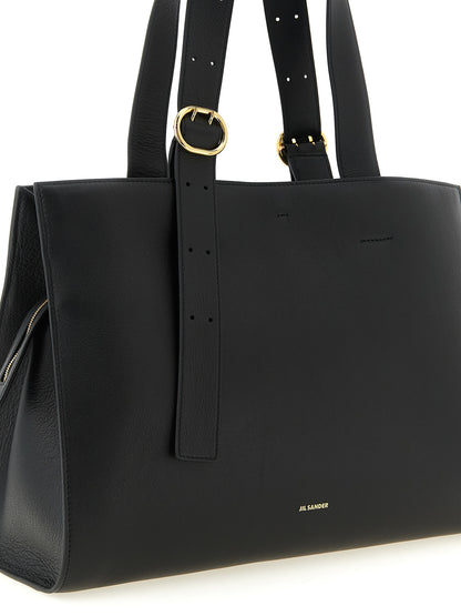 Jil Sander Schwarze Kalbsleder-Tasche