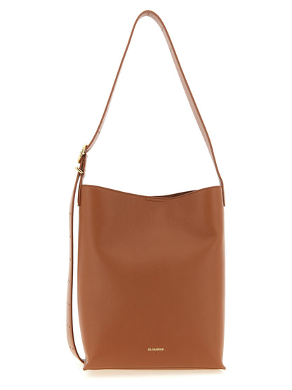 Jil Sander Braunes Kalbsleder Damen Crossbody Tasche