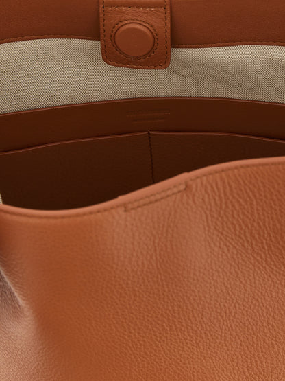 Jil Sander Braunes Kalbsleder Damen Crossbody Tasche