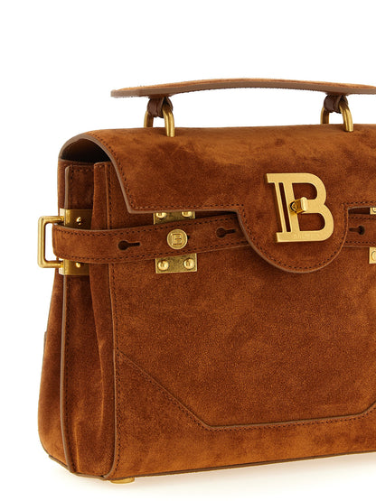 Balmain Braune Kalbsleder-Handtasche
