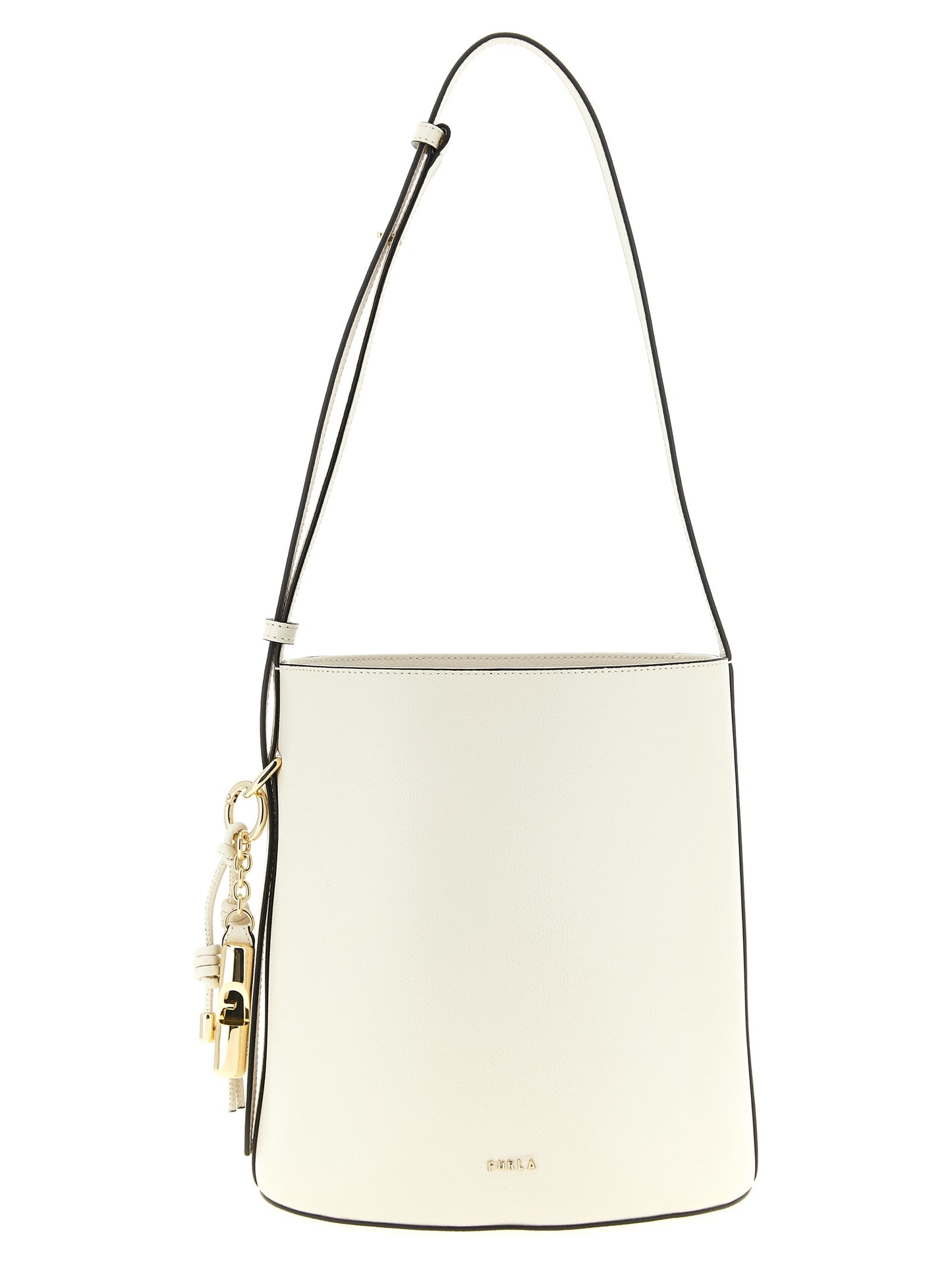 Furla Weiße Kalbsleder-Schultertasche