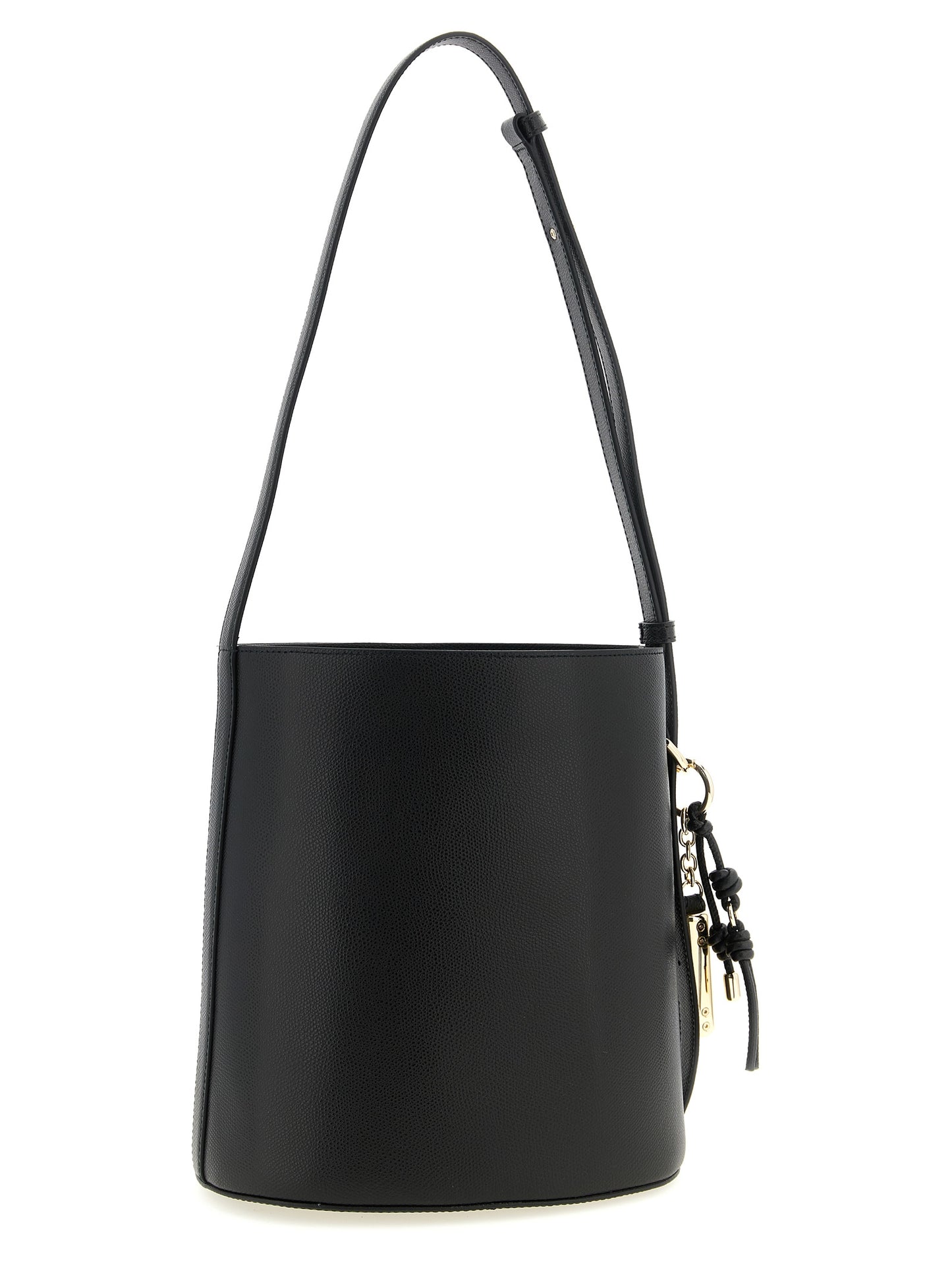 Furla Schwarze Kalbsleder-Schultertasche