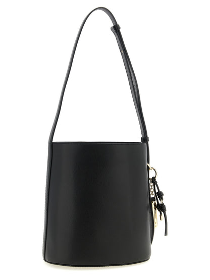 Furla Schwarze Kalbsleder-Schultertasche