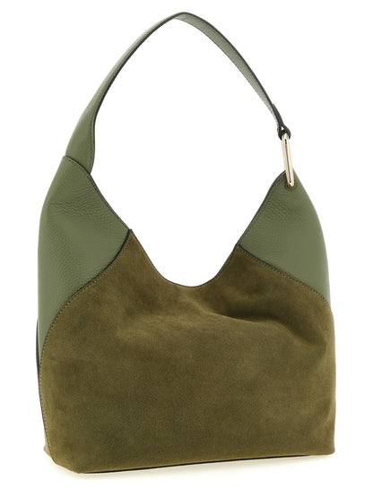 Furla Zweifarbige Schultertasche aus Kalbsleder