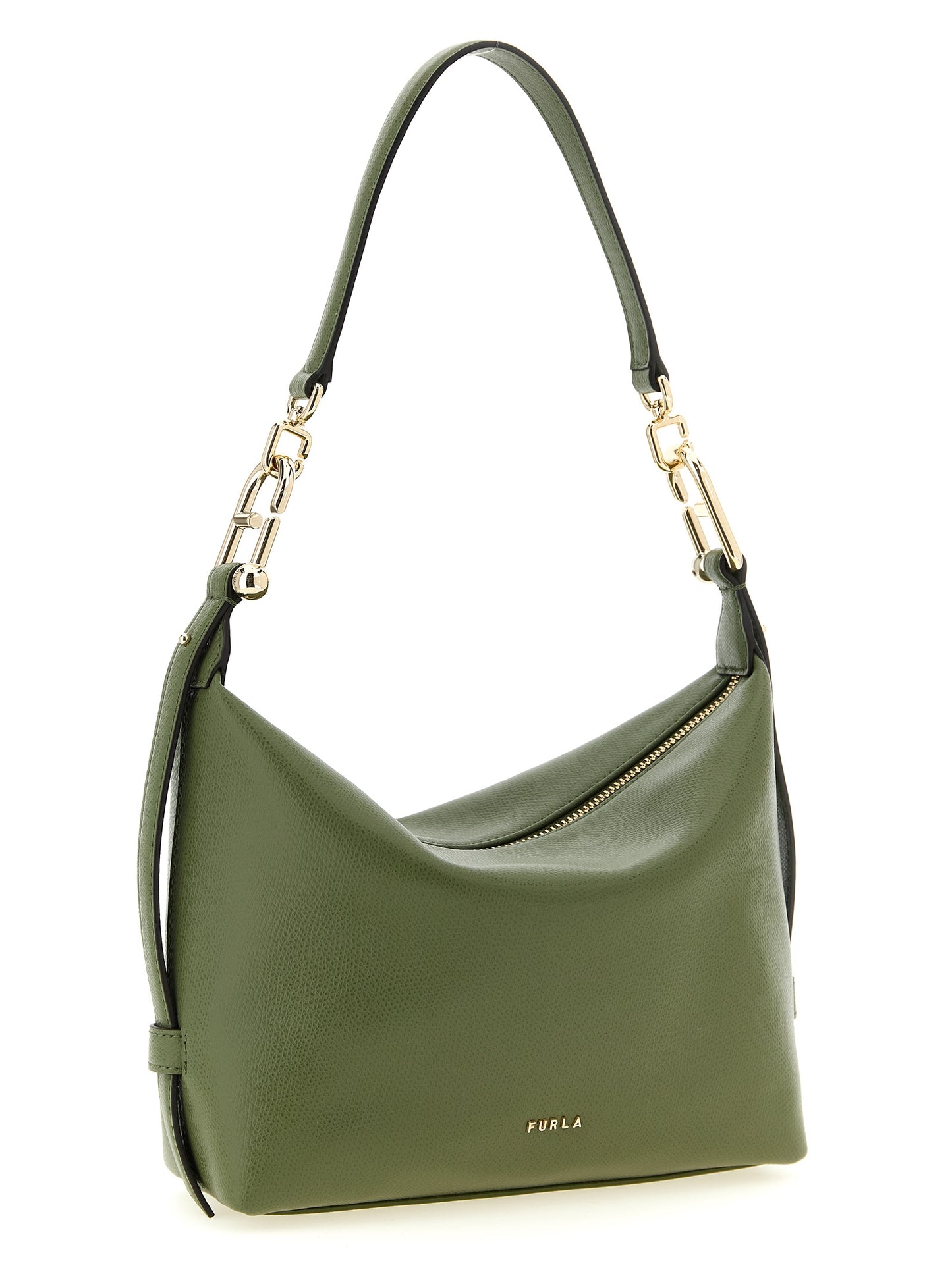 Furla Zweifarbige Schultertasche aus Kalbsleder