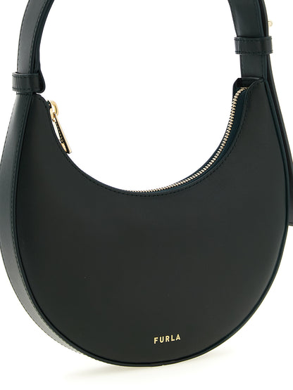 Furla Zweifarbige Schultertasche aus Kalbsleder