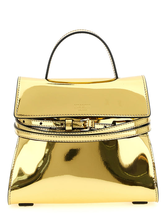 Moschino Goldene Polyethylen-Handtasche