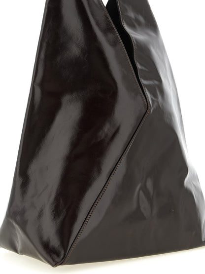 MM6 Maison Margiela Braune Kalbsleder-Handtasche