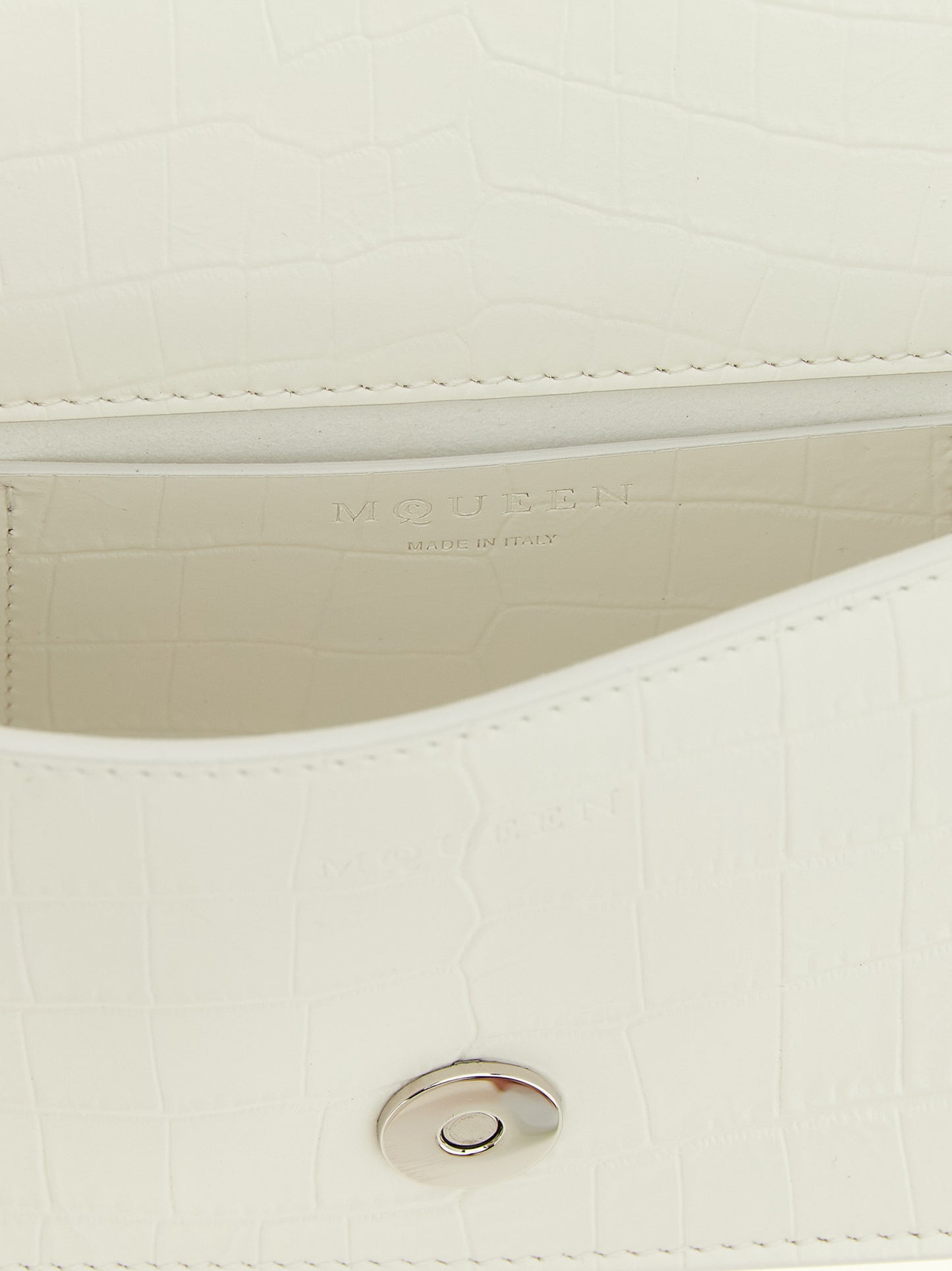 Alexander McQueen Weiße Kalbsleder-Schultertasche