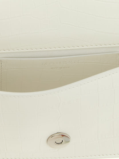 Alexander McQueen Weiße Kalbsleder-Schultertasche