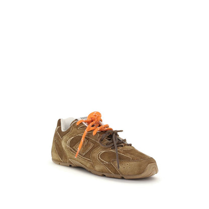 Miu Miu Braune Kalbsleder Bos Taurus Athletic Sneaker