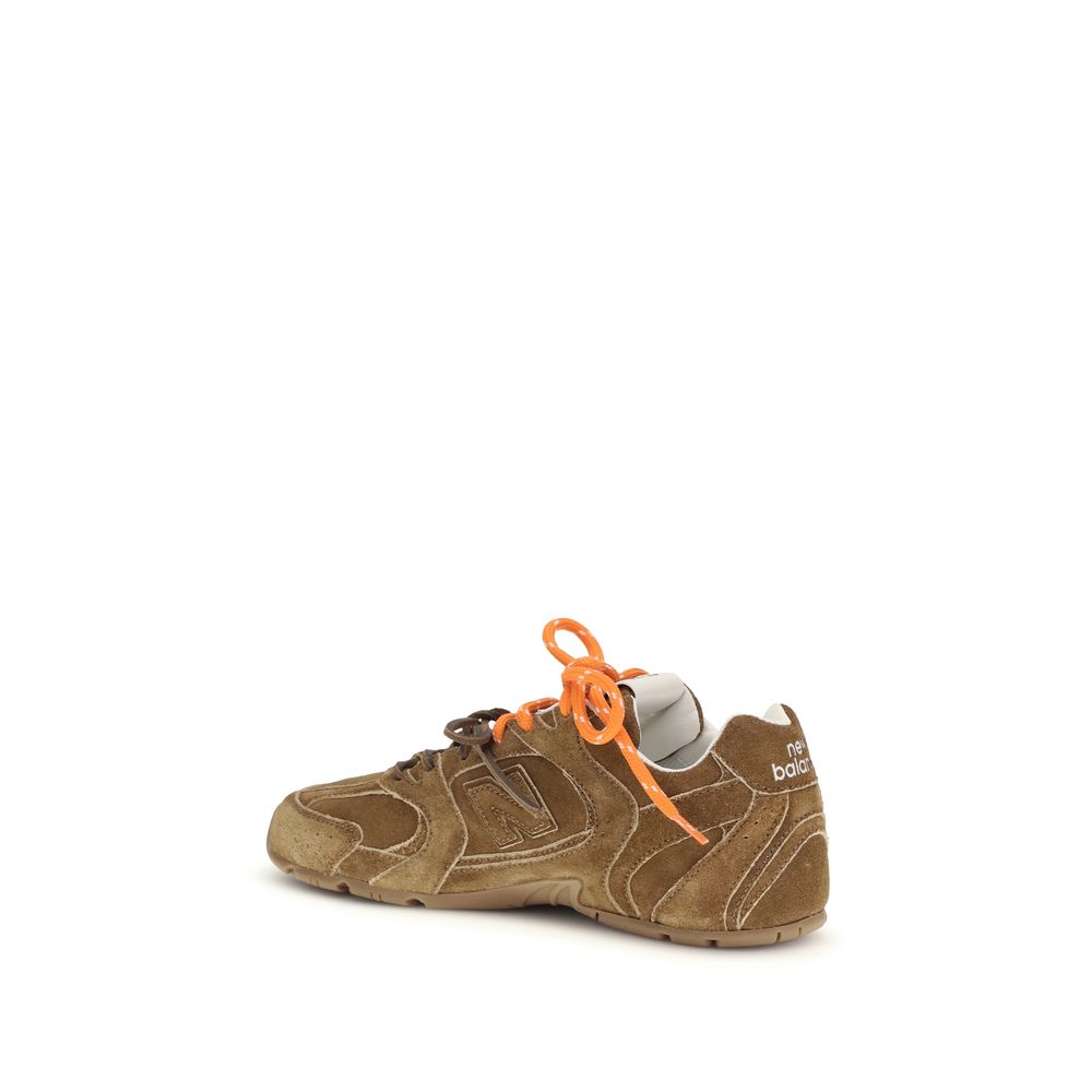 Miu Miu Braune Kalbsleder Bos Taurus Athletic Sneaker