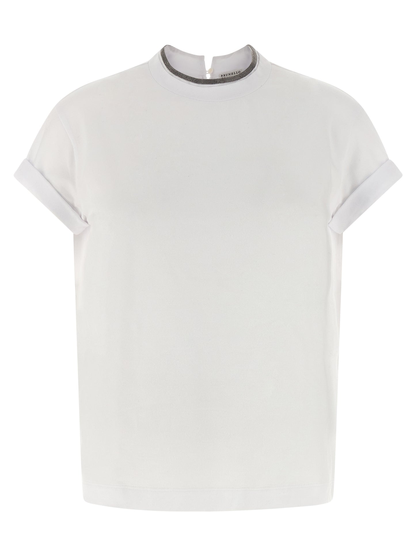 Brunello Cucinelli Weißes Baumwoll-T-Shirt