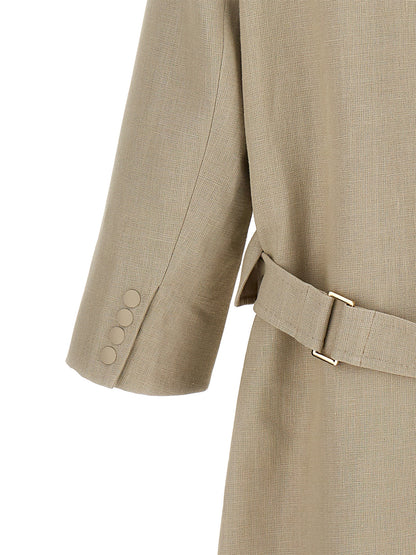 Max Mara Beige Leinenmantel